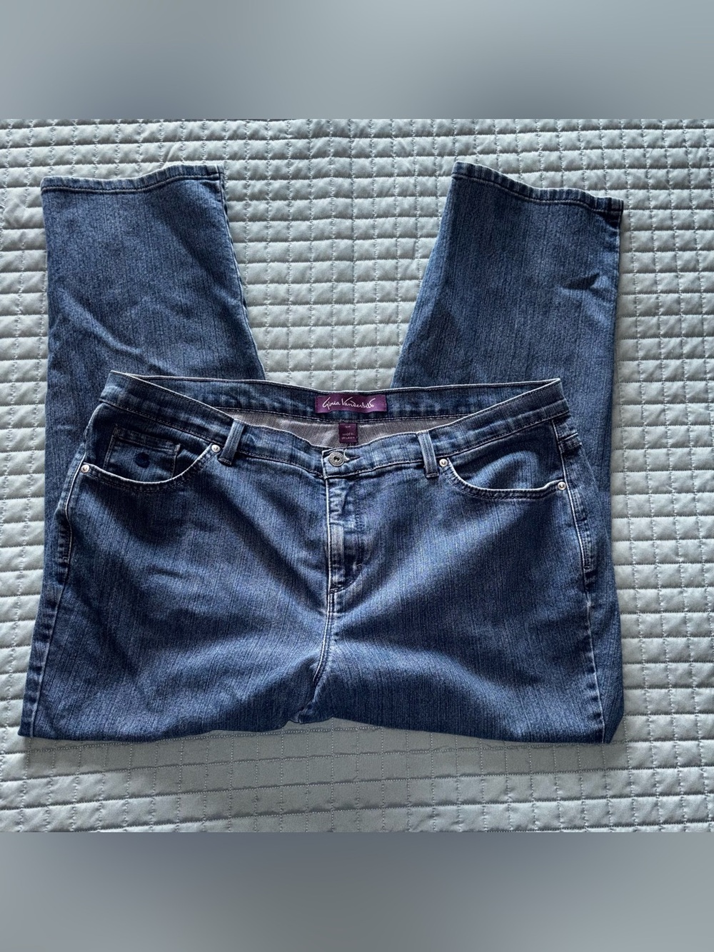 Gloria Vanderbilt Womens Jeans 18W Short Classic Stretch Tapered Denim 40x27 - Picture 5 of 10